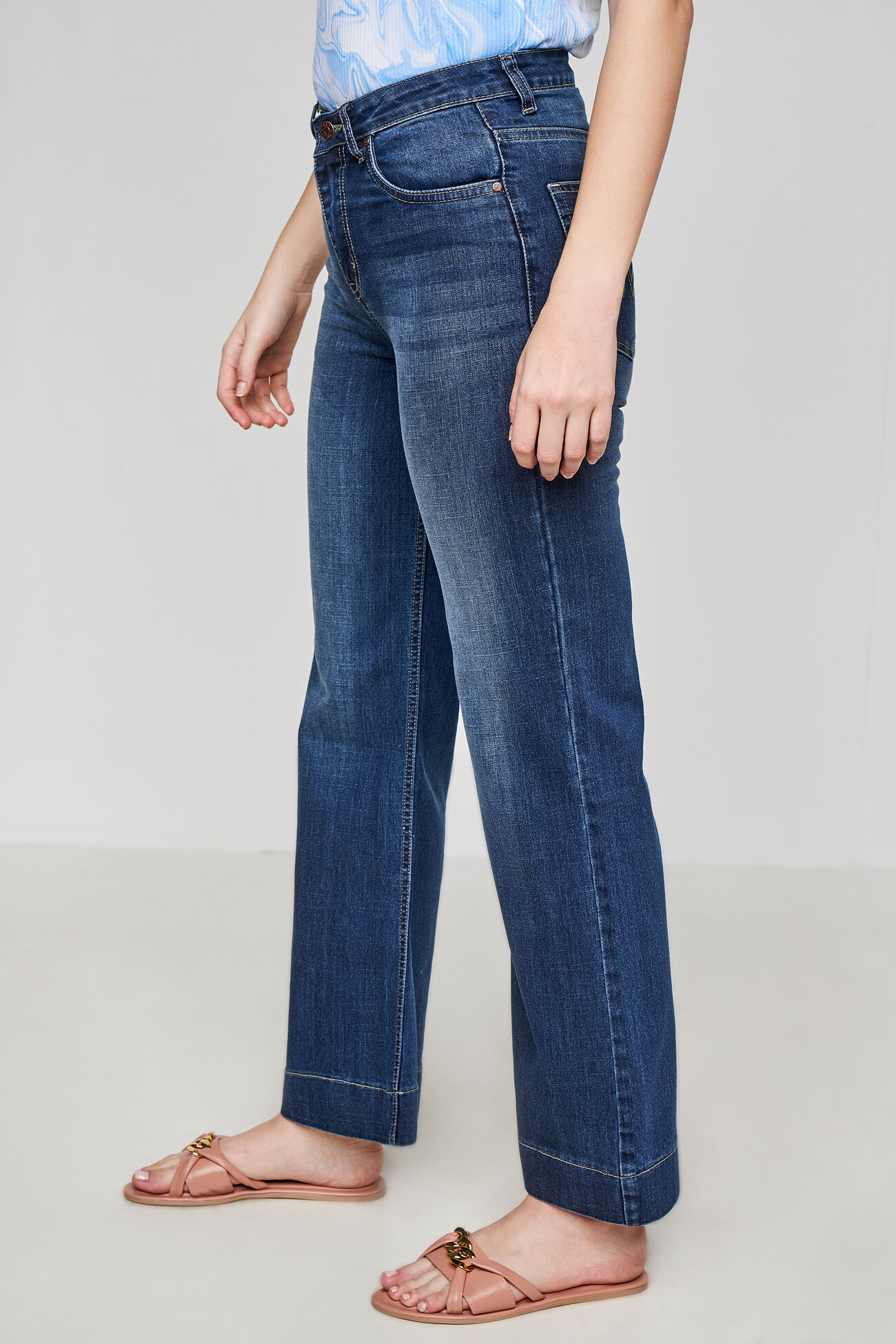 Midnight Blue Solid Straight Bottom, Midnight Blue, image 3