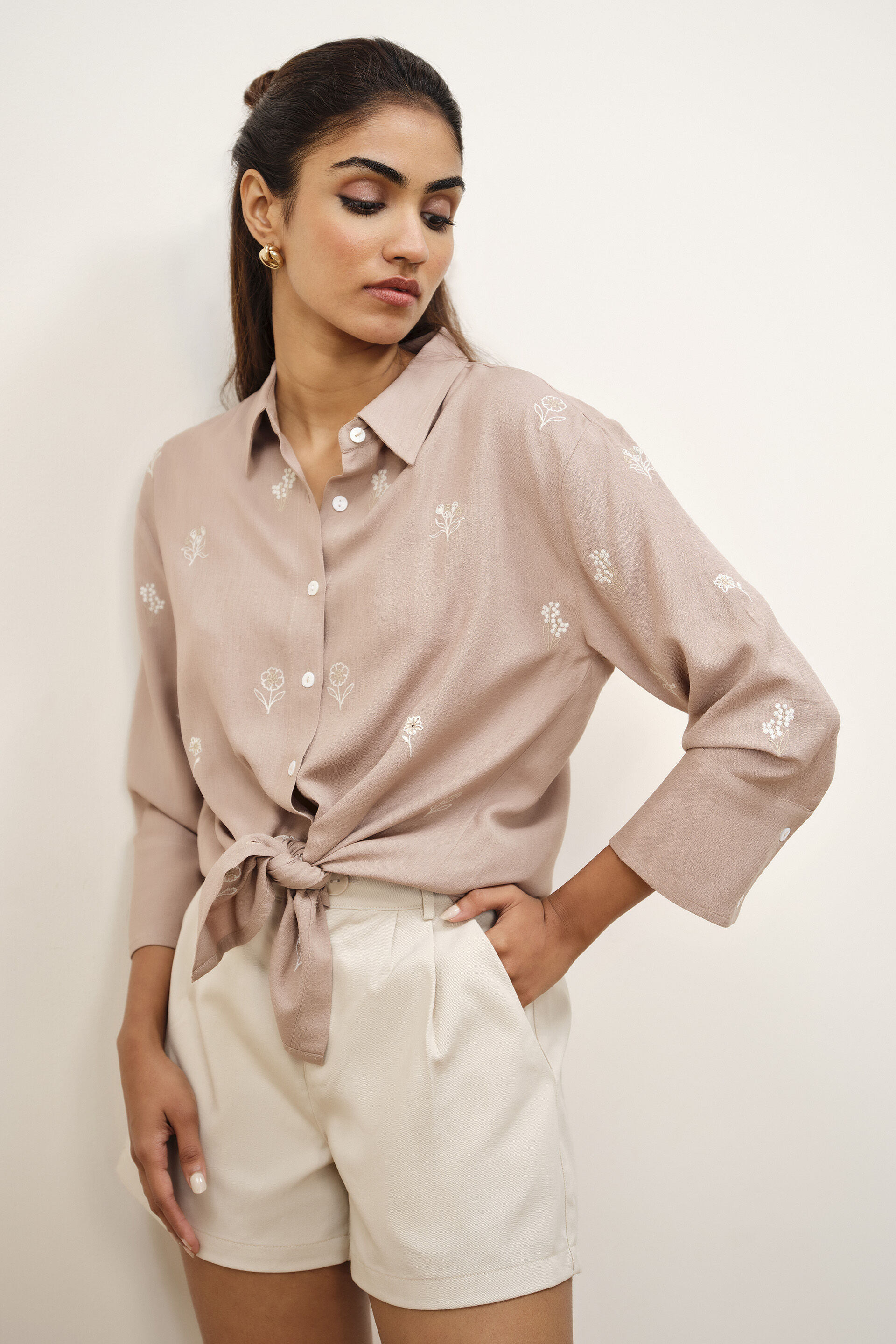 Agnes Beige Shirt, Beige, image 4