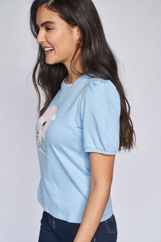 3 - Blue Graphic Straight Top, image 3