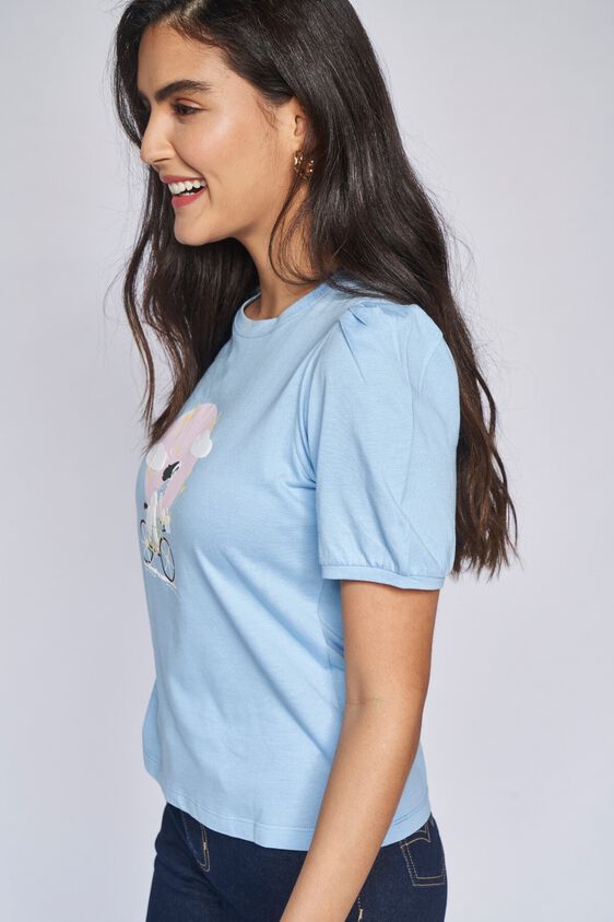 3 - Blue Graphic Straight Top, image 3