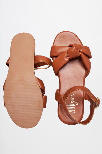 Black Contemporary Sandal, Tan, image 2