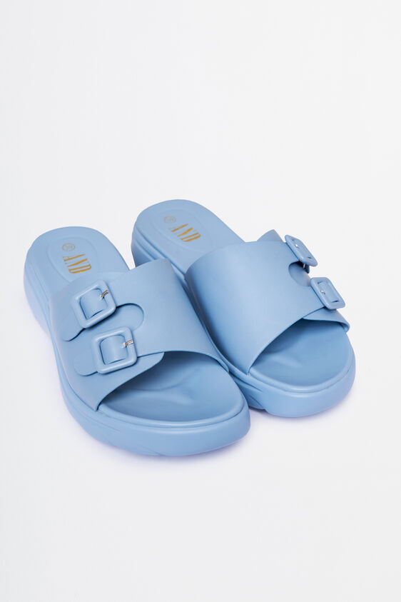 Blue Polyurethane Shoe, Blue, image 3