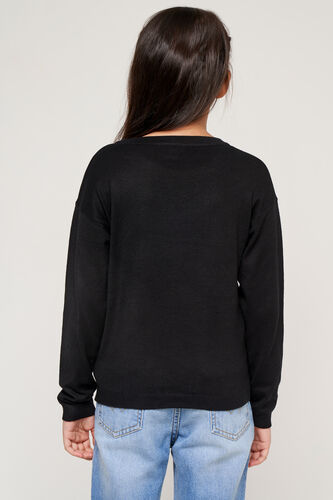 Black High Neck Top, Black, image 6