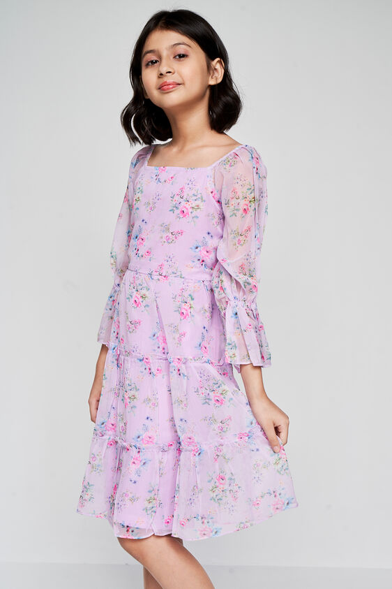 Purple Floral Love Dress, Purple, image 3