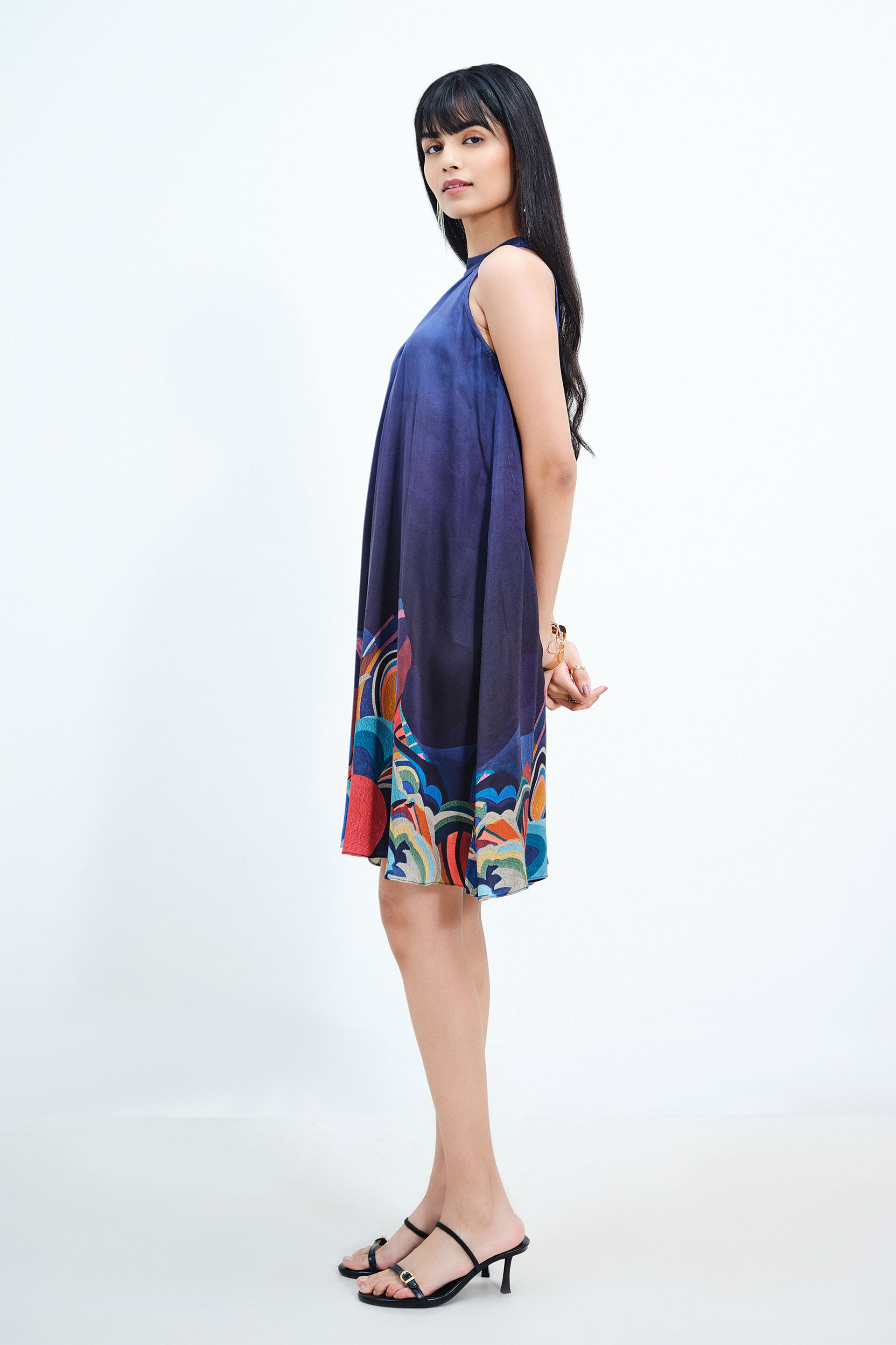 Navy Modal Dress, Navy, image 3