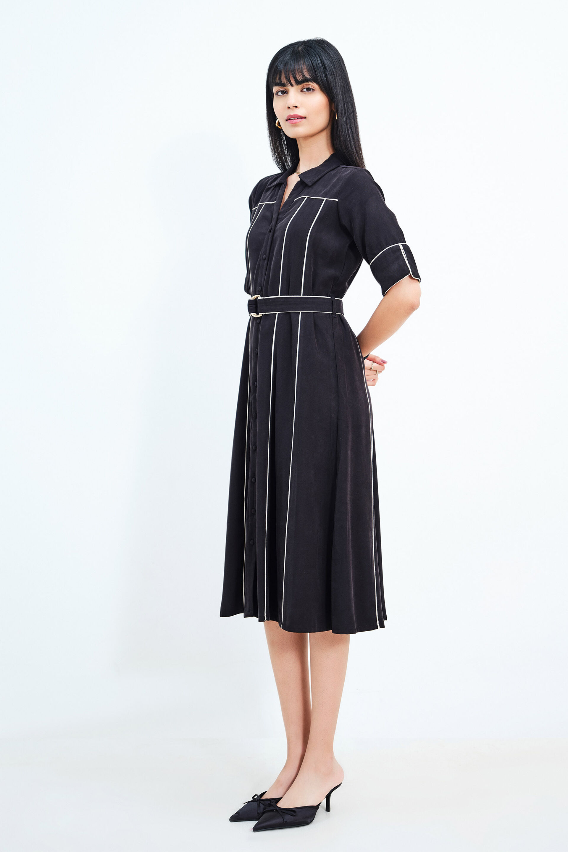 Midnight Edge Dress, Black, image 2