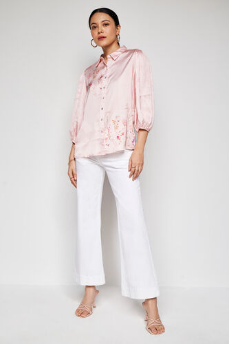 Lucky Star Shirt Style Top, Pink, image 3