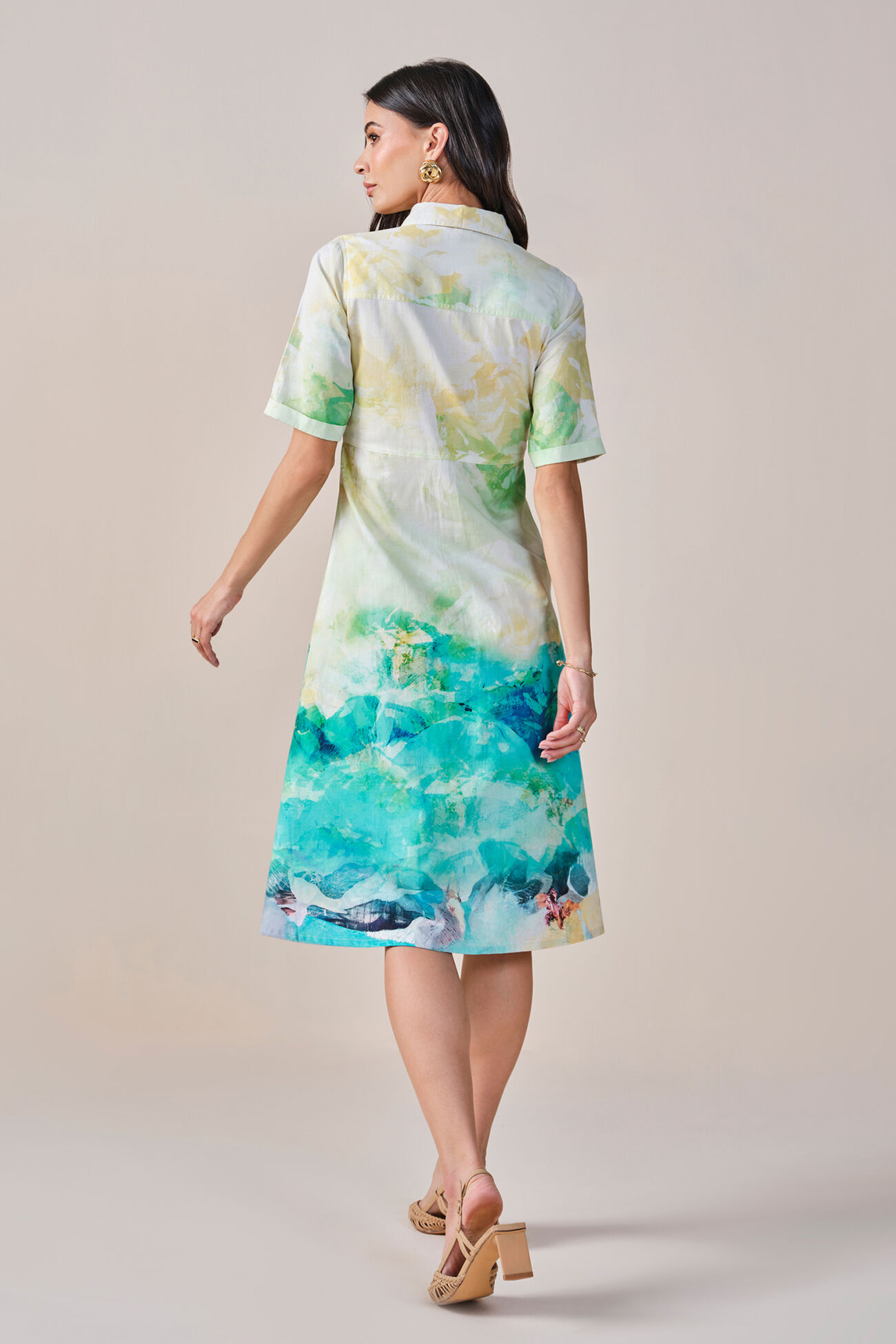 Ocean Rhythm Cotton Dress, Multi Color, image 6