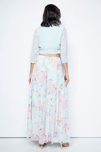 Light Green Floral Flared Set, Green, image 5