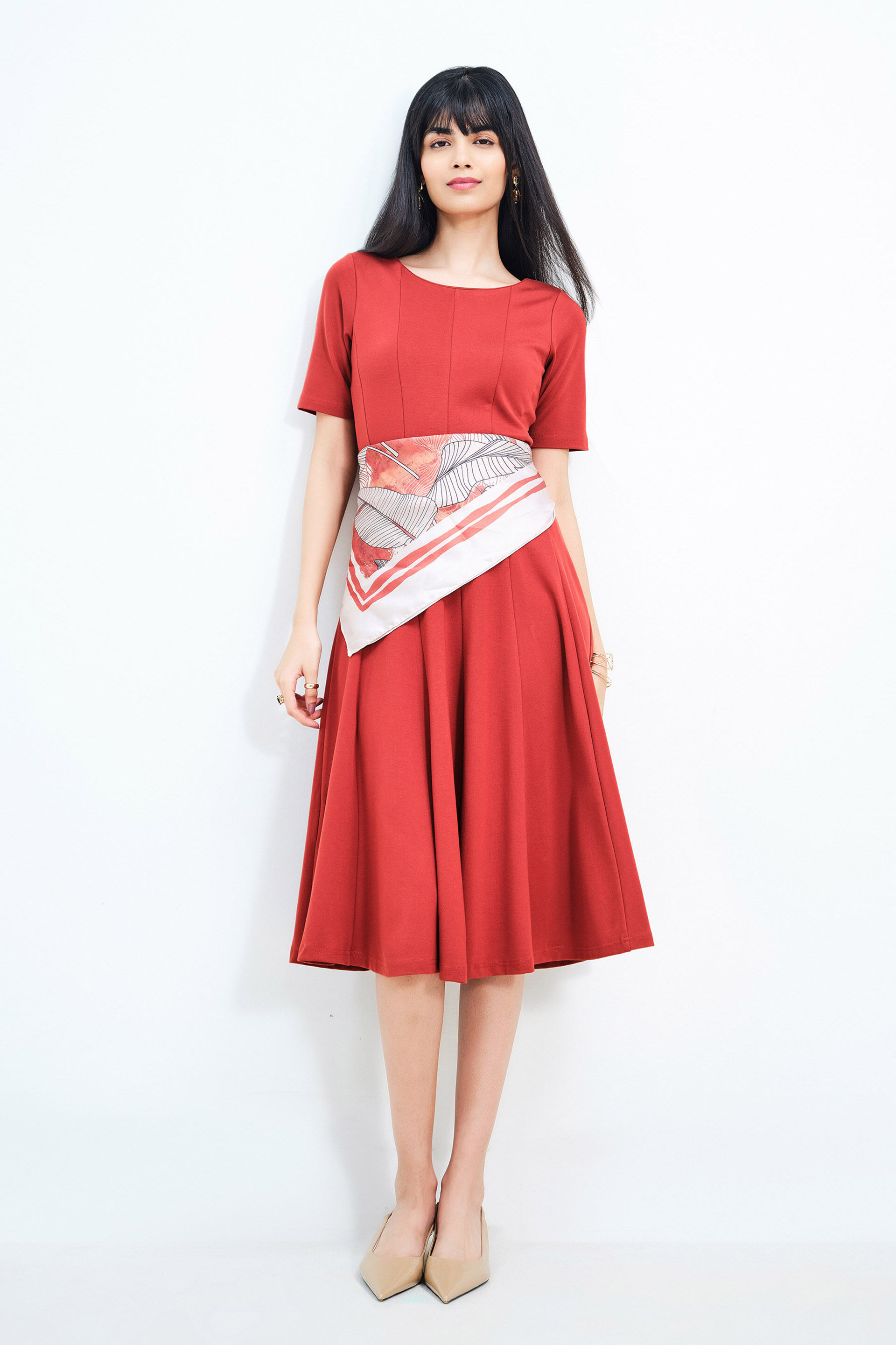 Rust Reverie Dress, Rust, image 1