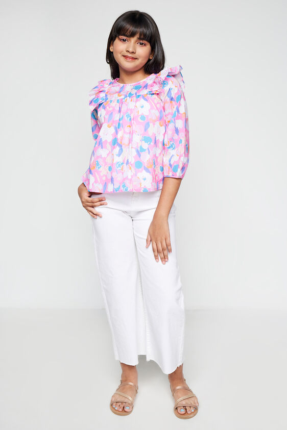 Unicorn Ruffle top, Pink, image 2