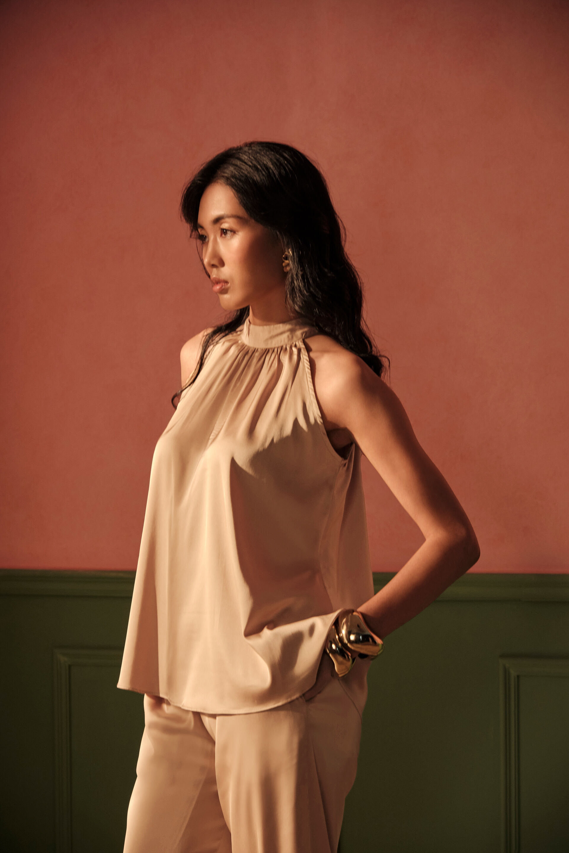 Golden Glow Co-ord Set, Gold, image 2