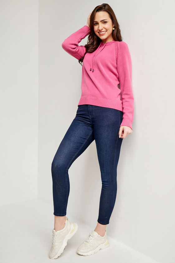 Rose Pink Solid Straight Top, Rose Pink, image 2