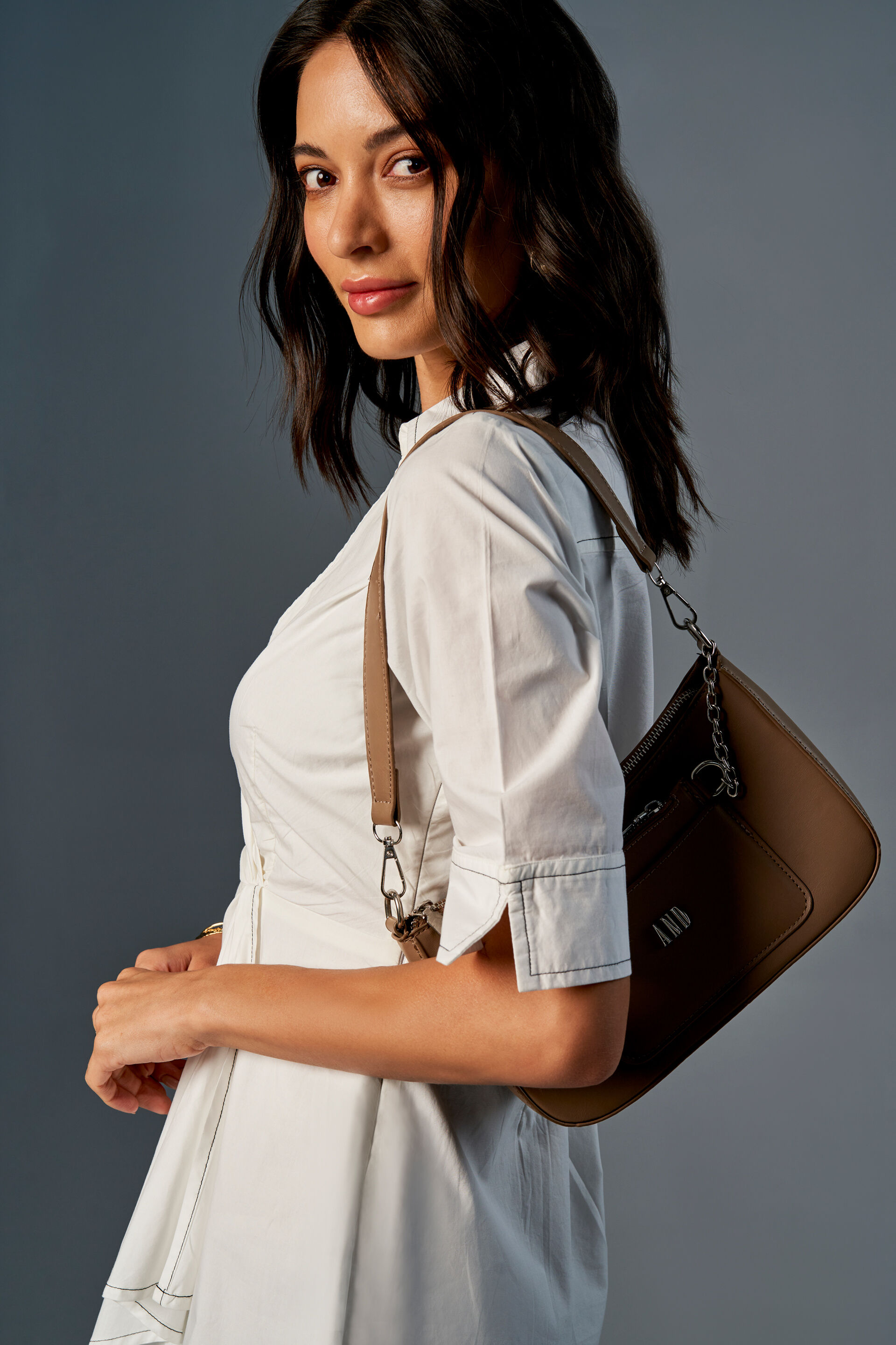 White Waterfall Dress, White, image 4