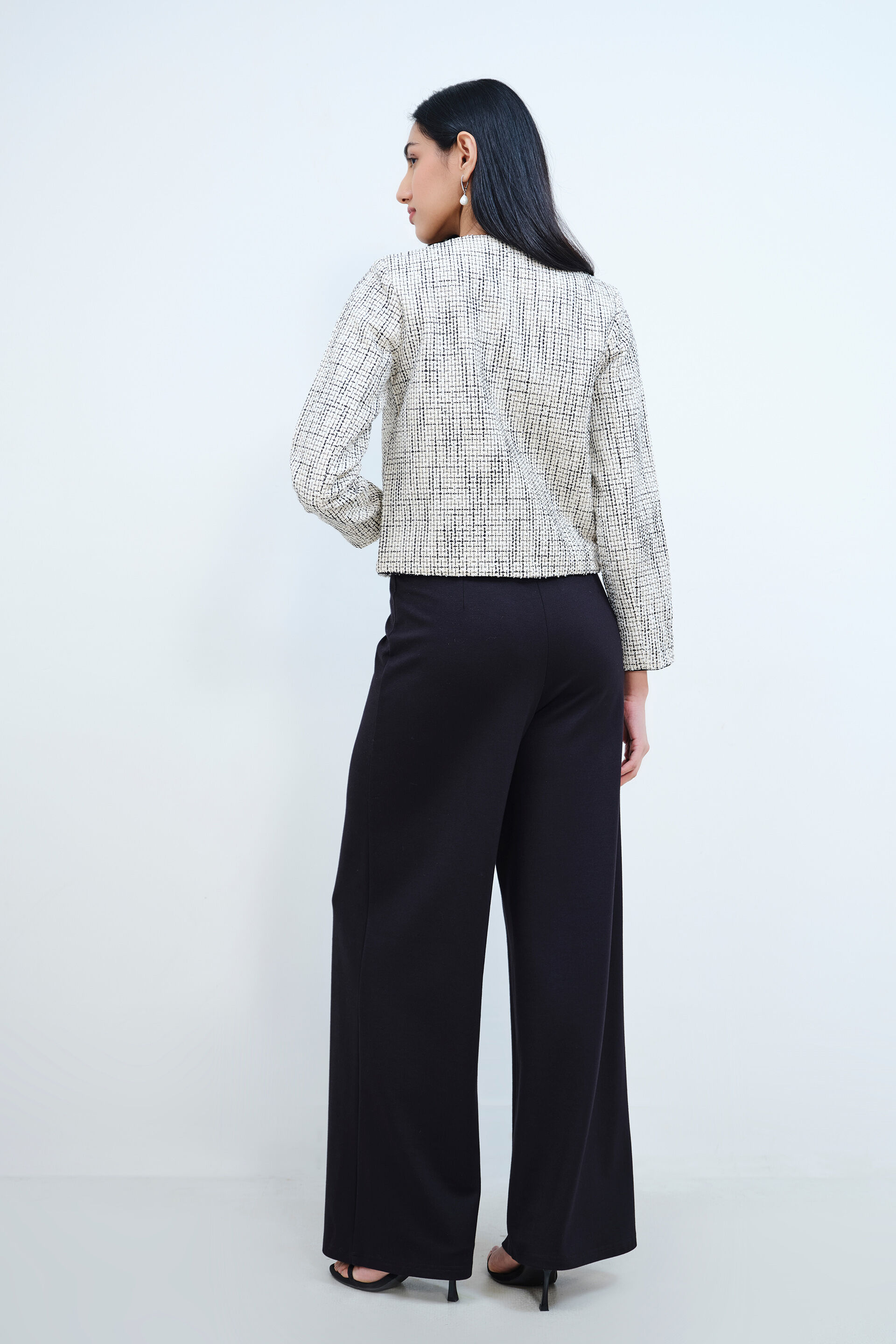 Black & White Tweed Jacket, White, image 6