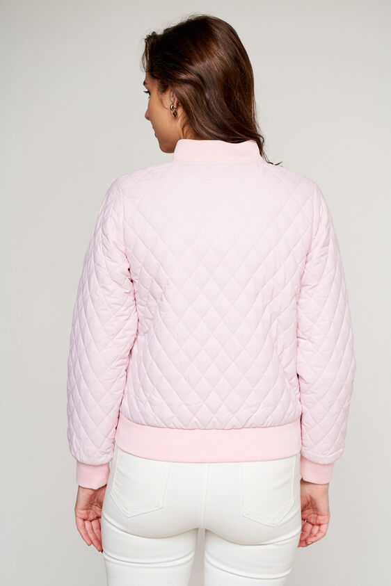 Light Pink Solid Straight Jacket, Light Pink, image 4