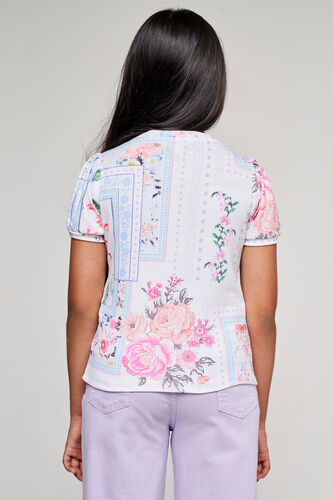 Multi Floral Straight Top, Multi Color, image 2