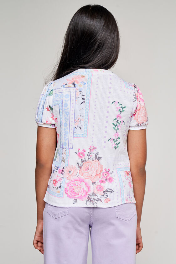 Multi Floral Straight Top, Multi Color, image 2