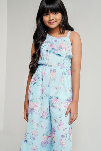 Multi Floral Straight Jump Suit, Multi Color, image 1