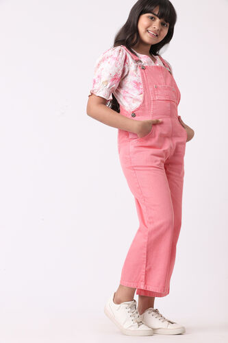 Solid Straight Dungaree, Coral, image 3