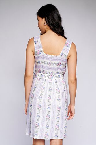 4 - White Floral Straight Dress, image 4