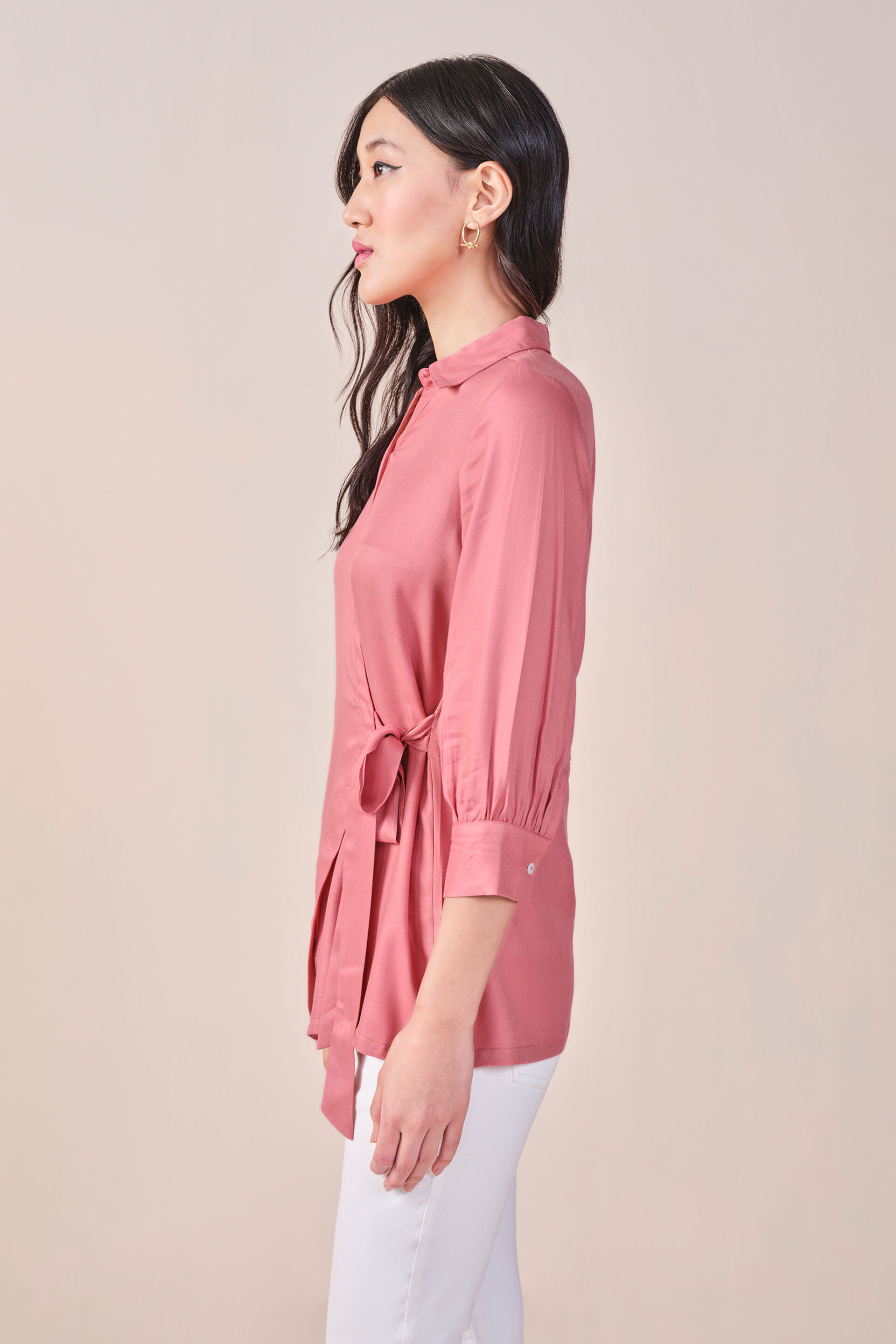 It'S A Wrap Viscose Shirt, Light Pink, image 5