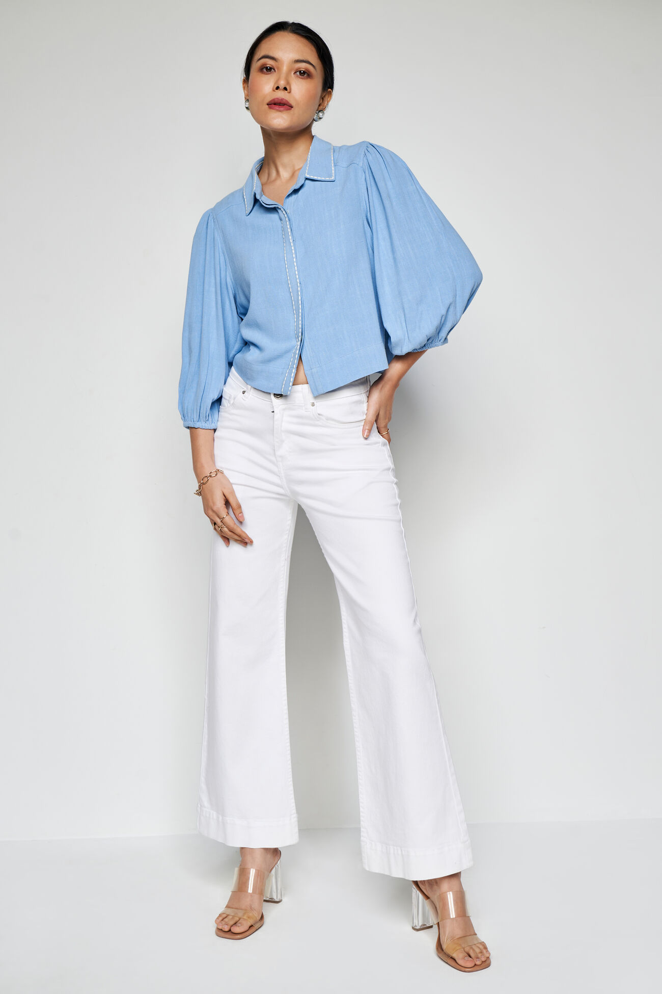 Buy our Sky Blue Top online from ANDIndia SC- F23AV165TLR