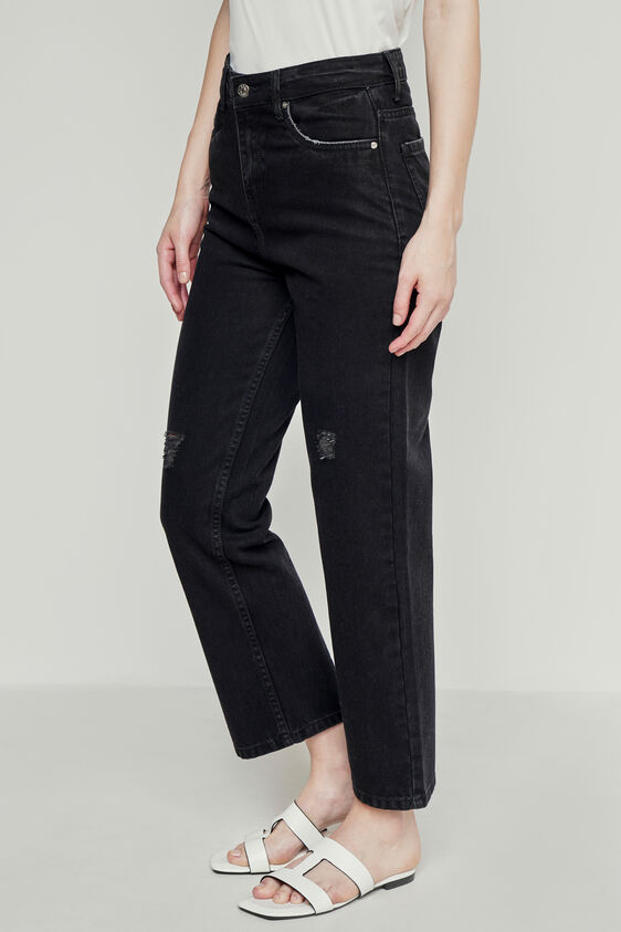 Black Solid Straight Bottom, Black, image 3