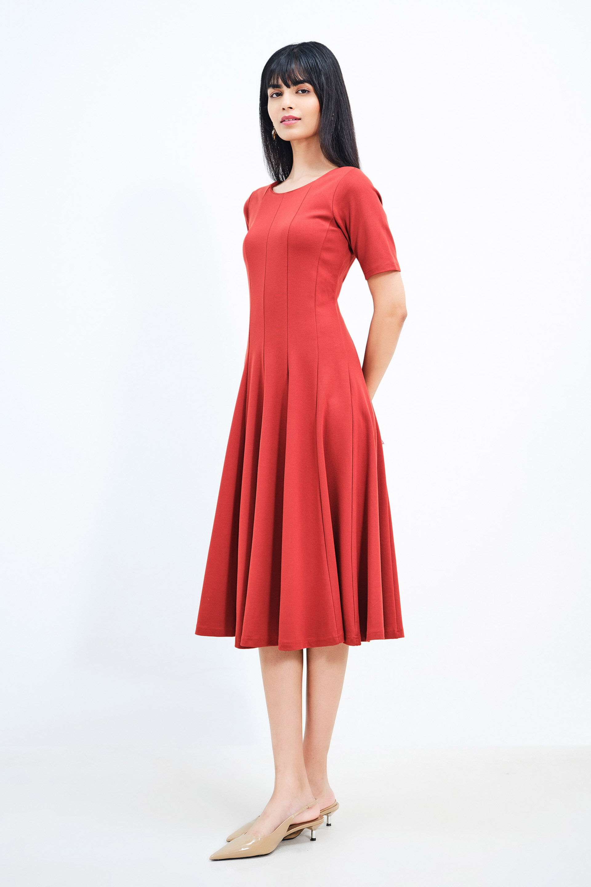 Rust Reverie Dress, Rust, image 3