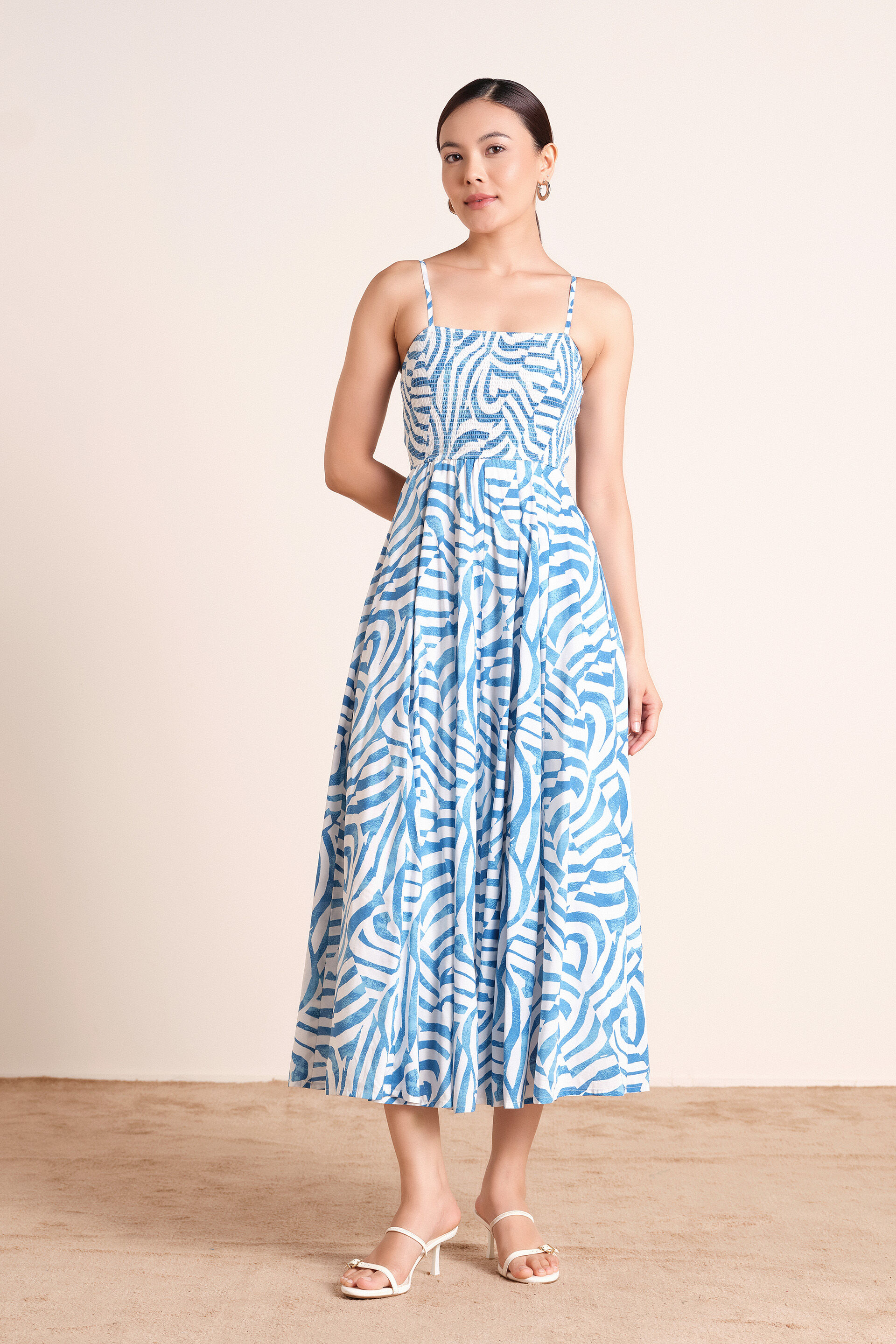 Claudine Modal Midi Dress, White, image 1