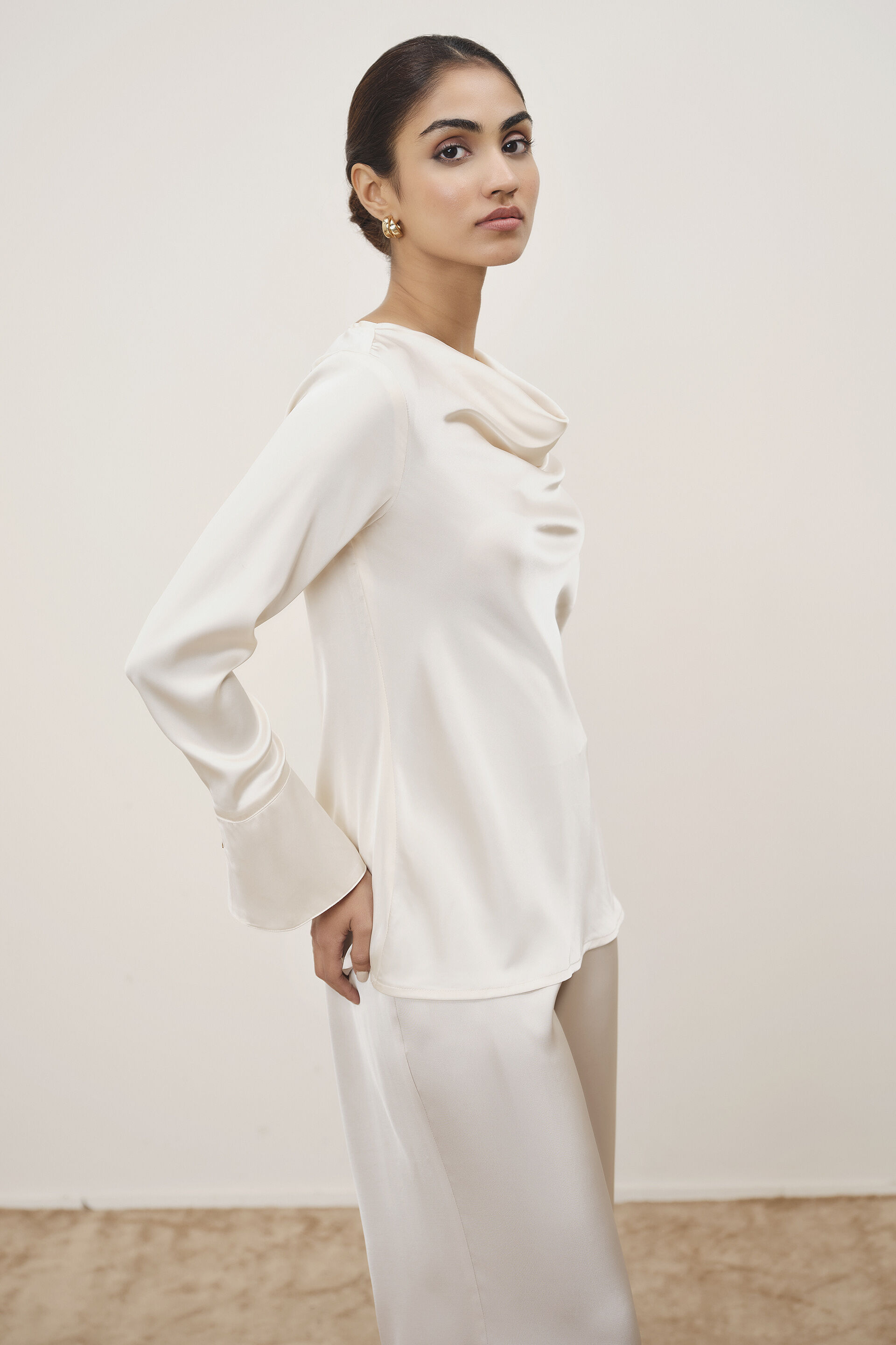 Alvina Cream Top, Cream, image 4