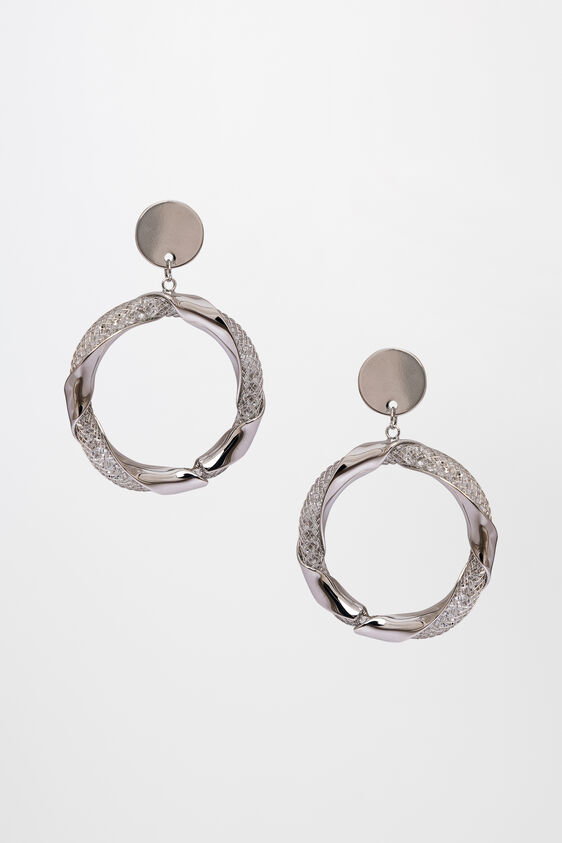 Silver Brass Earring, , image 1