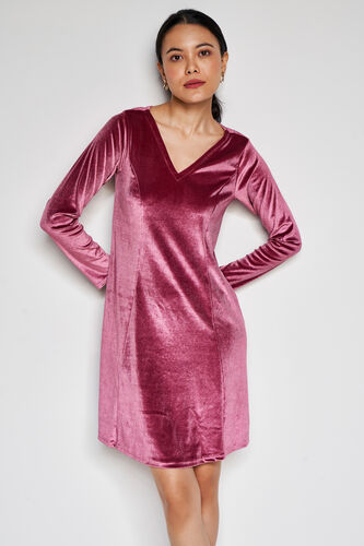 Buttery Fit And Flare Dress, Pink, image 2