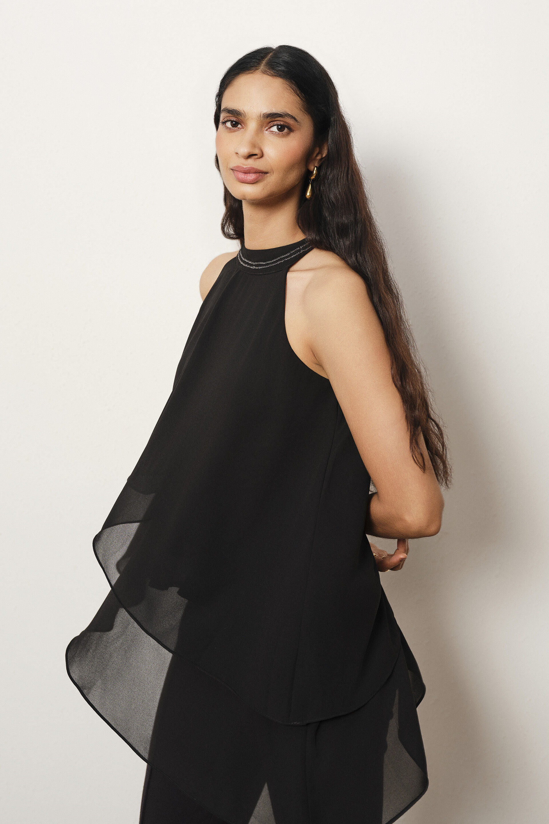 Halter Top in Black, Black, image 4