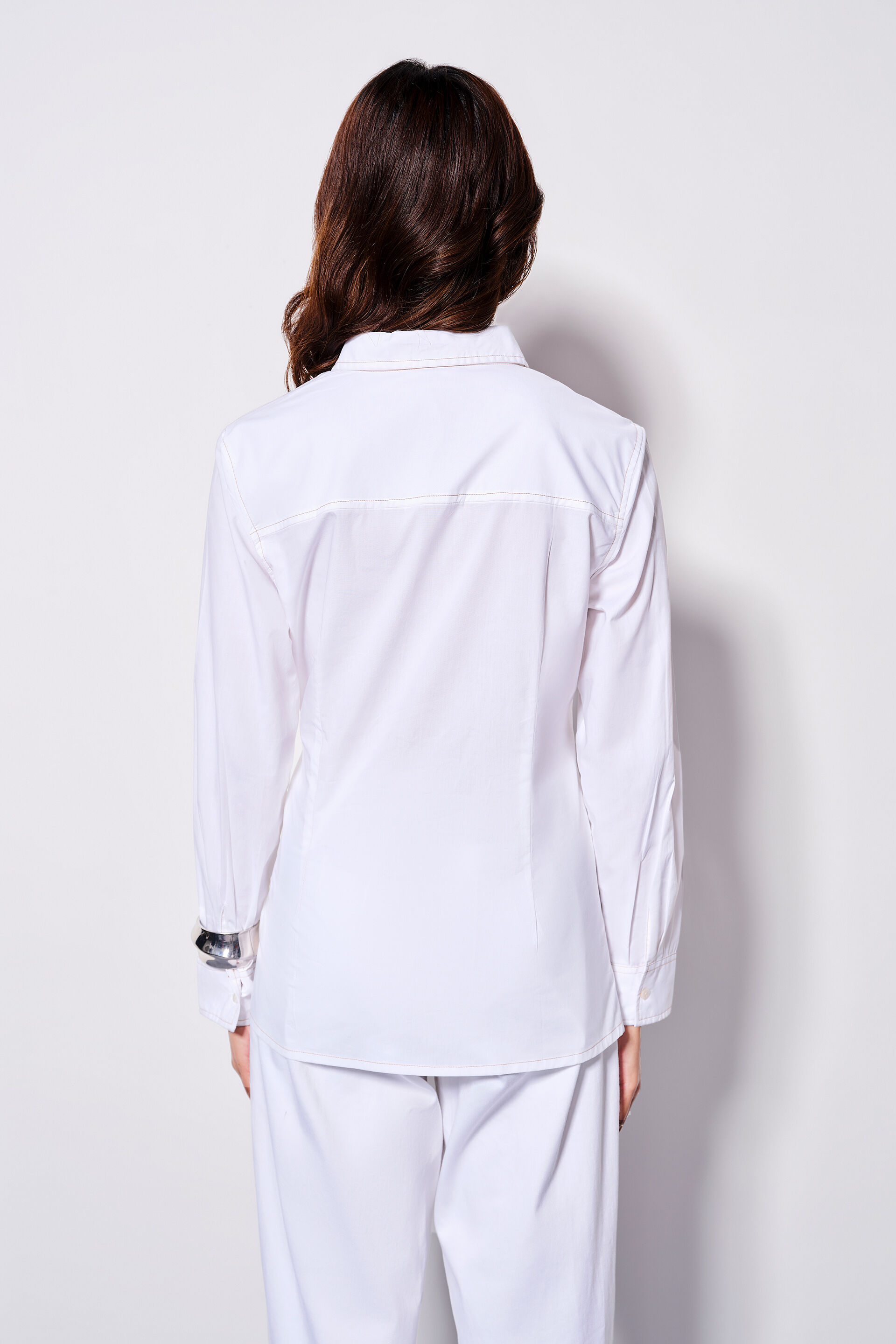 Staple Twists Cotton Shirt, White, image 3