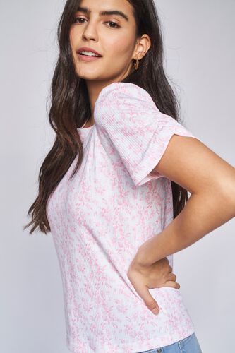 4 - Pink Floral Straight Top, image 4
