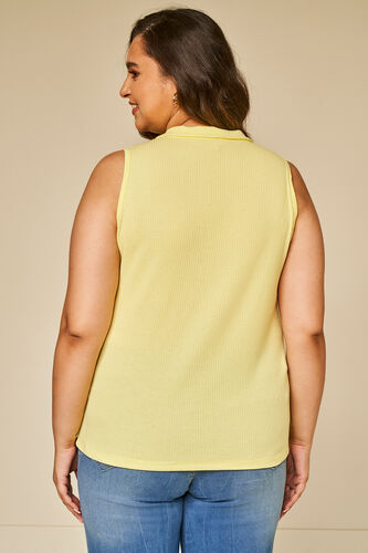 Solid Shirt Style Top, Yellow, image 8