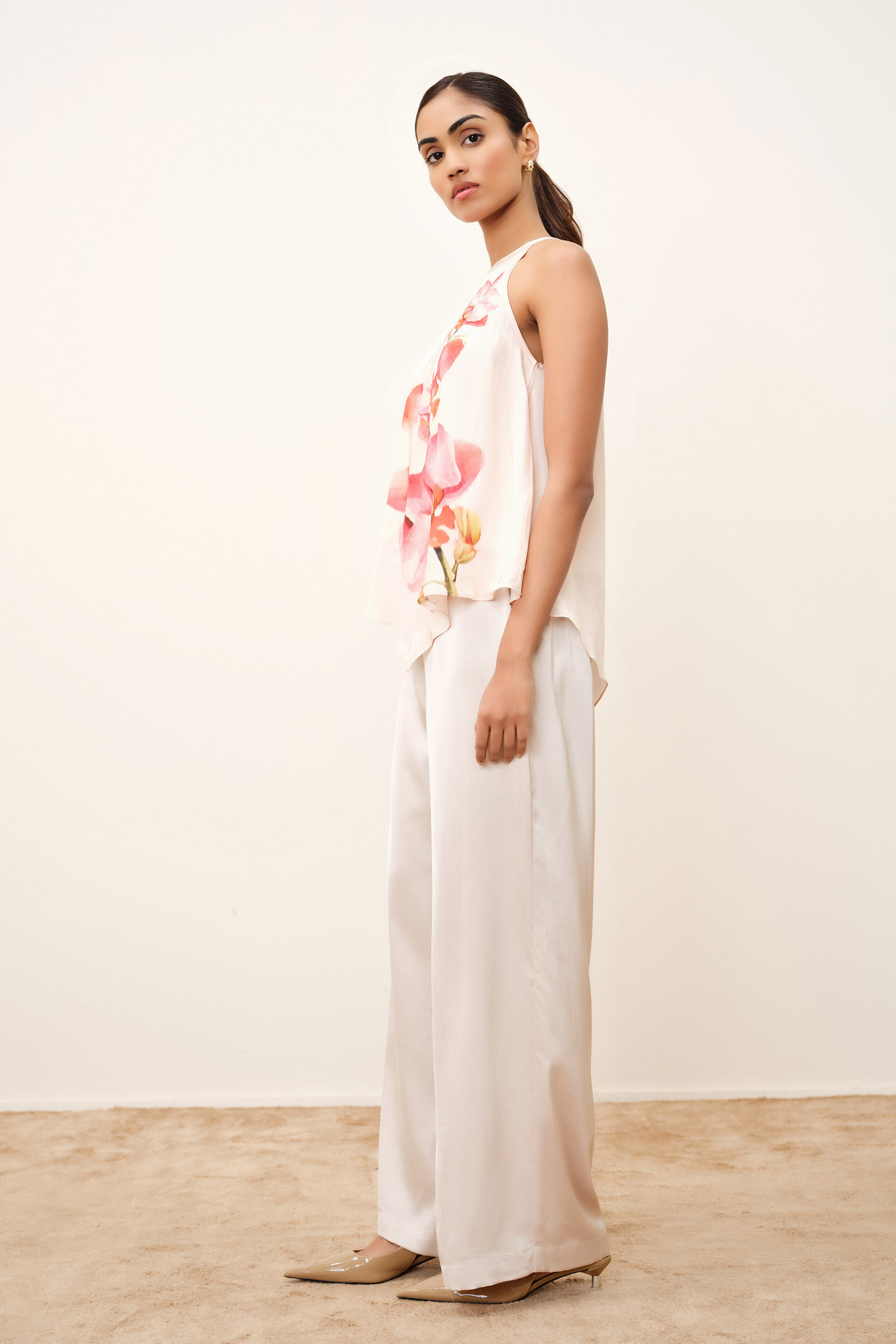 Pink Flower Modal Top, Pink, image 3