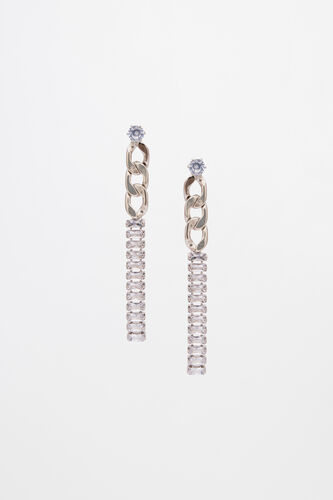 Silver Brass Earring, , image 1