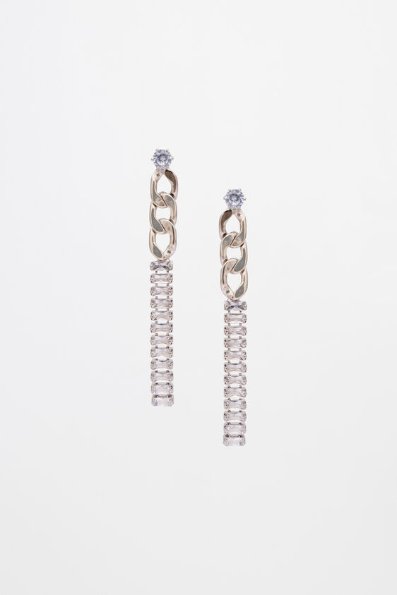 Silver Brass Earring, , image 1
