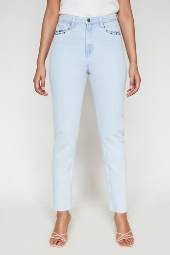 Light Blue Solid Straight Bottom, Blue, image 2