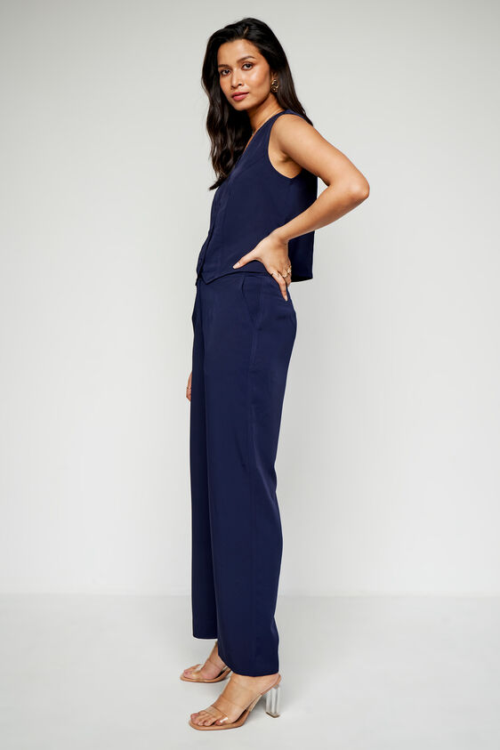 Navy Solid Sleeveless Set, Navy Blue, image 3