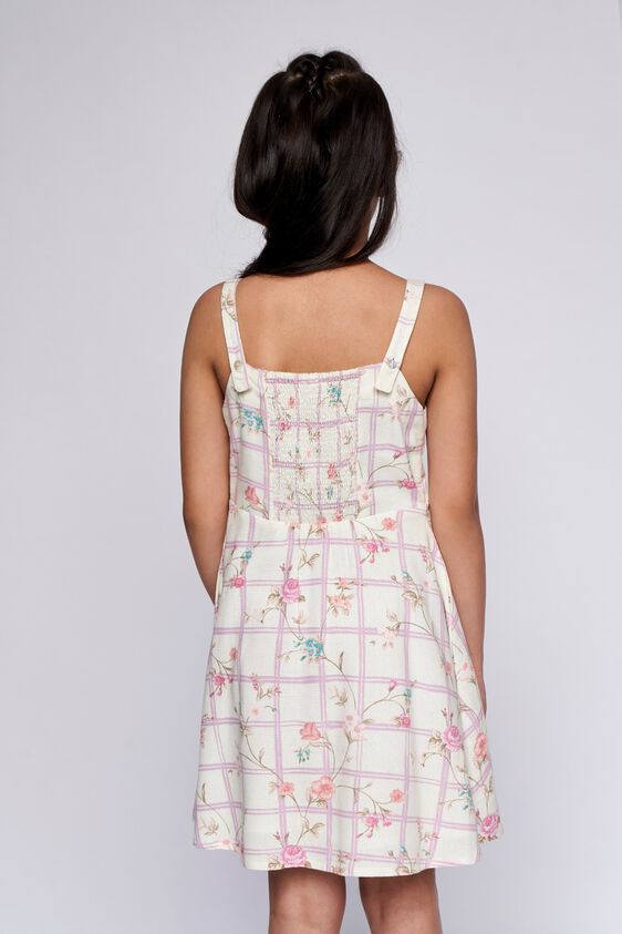 5 - White Floral Flared Dress, image 5