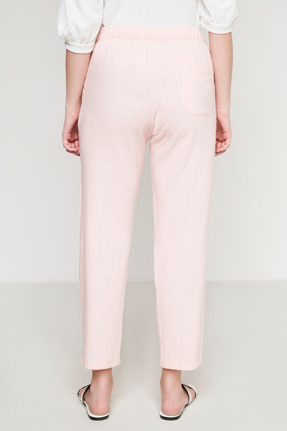 Linen Straight-Fit Trouser, Light Pink, image 4