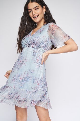 1 - Powder Blue Floral Straight Dress, image 1