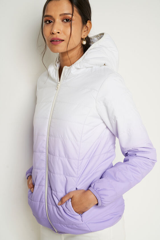 Lilac Self Design Straight Jacket, Lilac, image 4