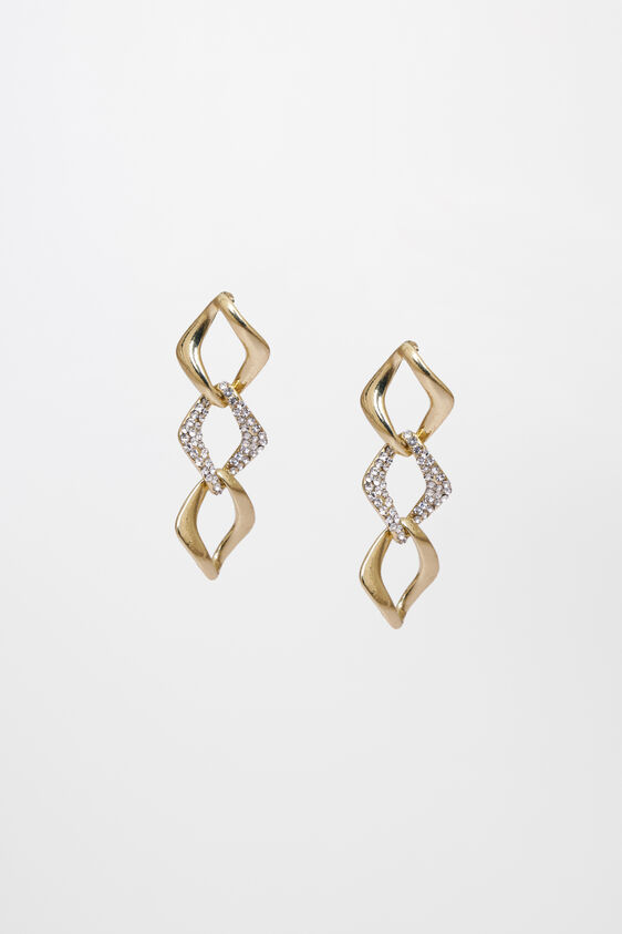 Gold Brass Earring, , image 1