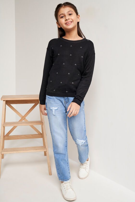 Black High Neck Top, Black, image 1