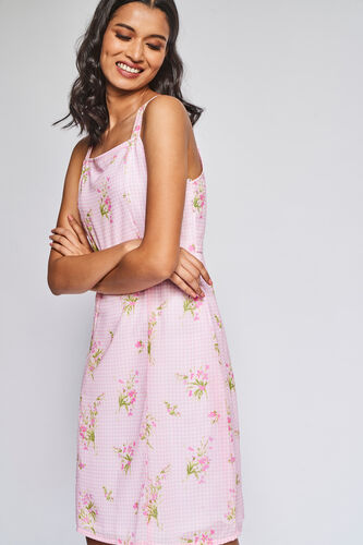 Pink And White Flared Dress, Pink, image 6