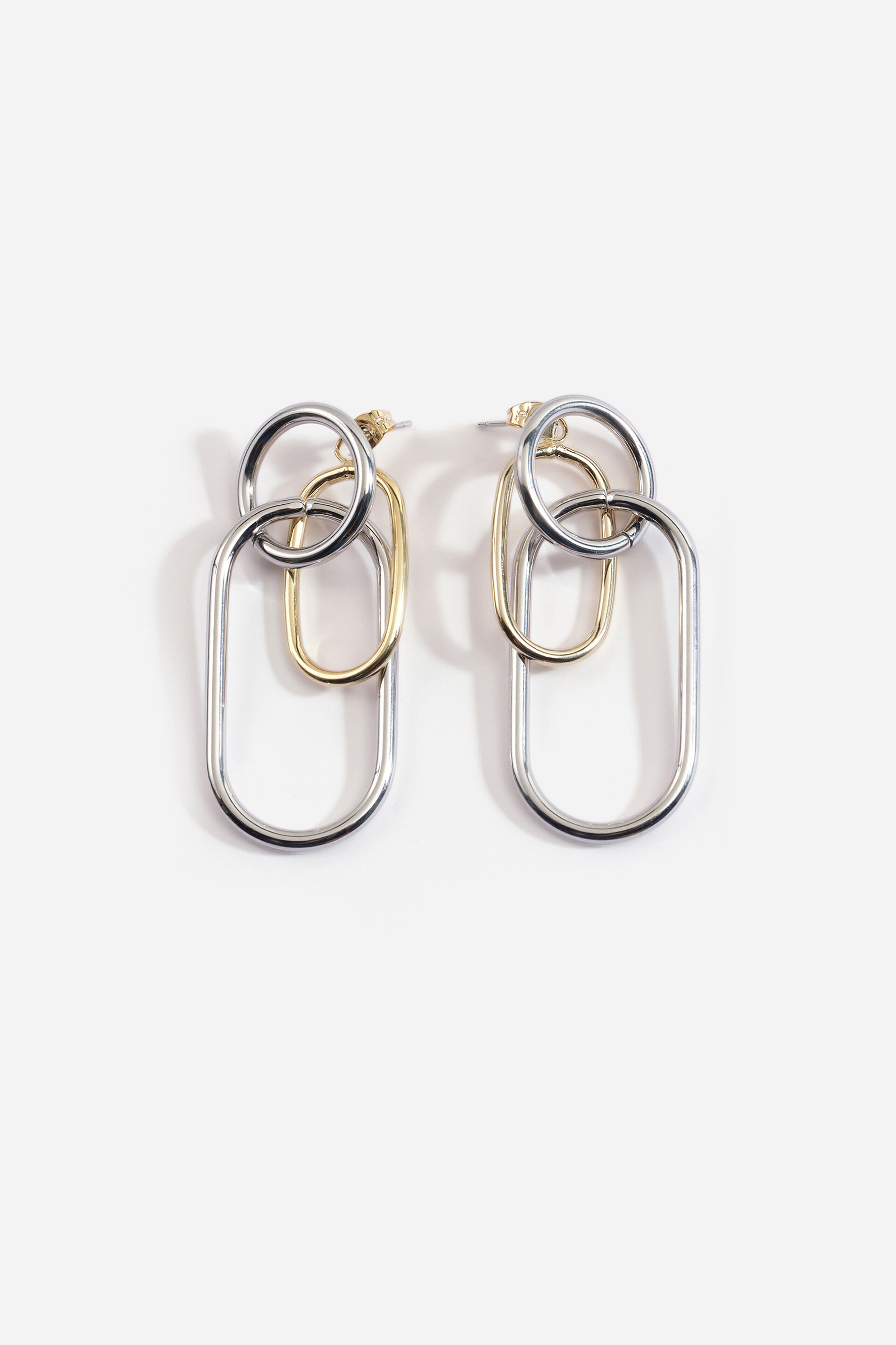 Geomertric Link Earrings